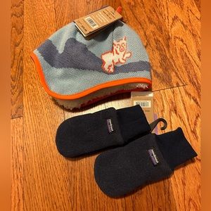 Patagonia hat & fleece mittens